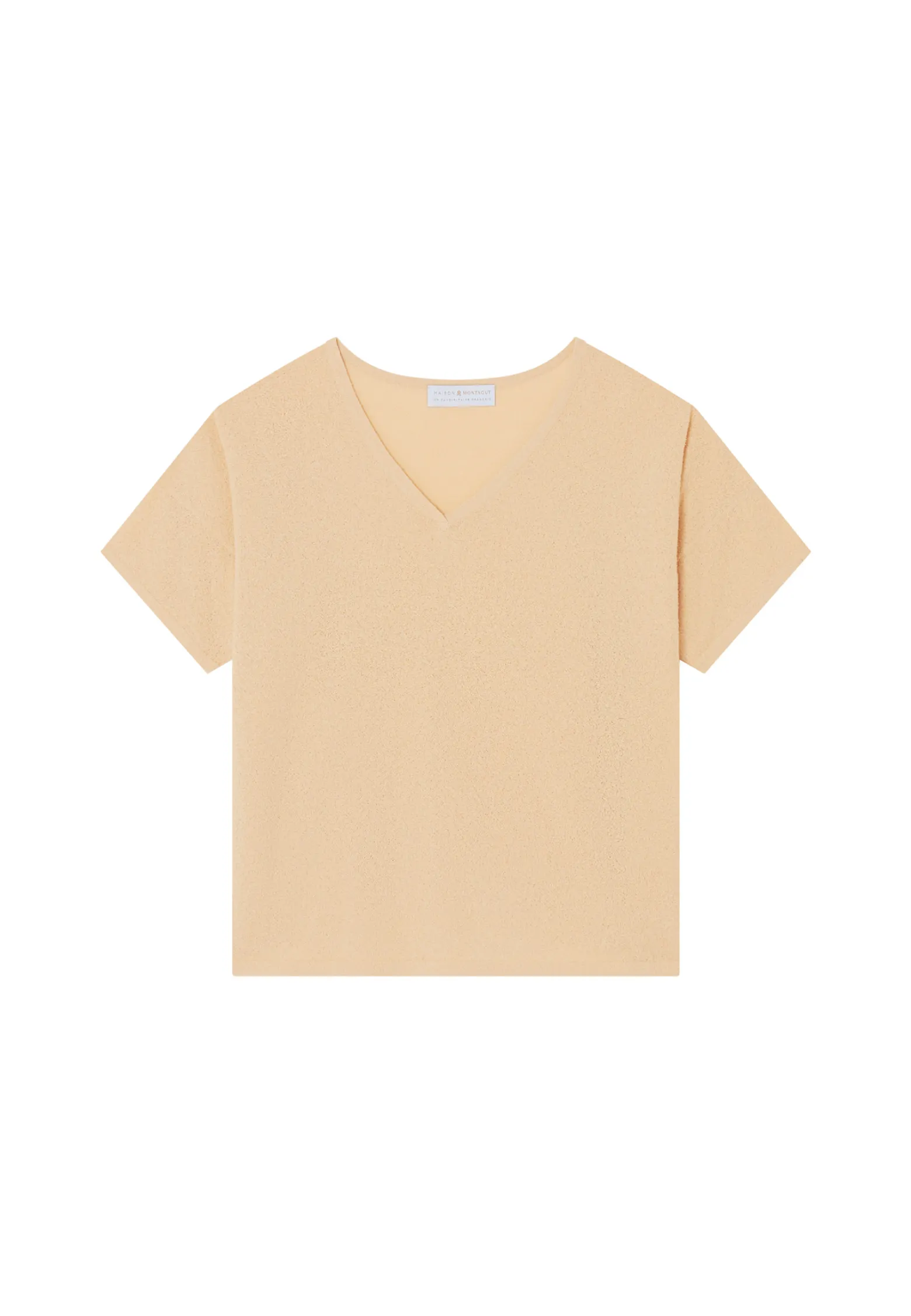 Montagut Loose V-neck brushed cotton T-shirt - Maden