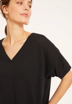 Montagut Loose V-neck brushed cotton T-shirt - Maden