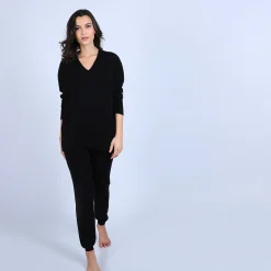 Montagut Loose V-neck cashmere jumper – Hilary