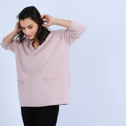 Montagut Loose V-neck cashmere jumper – Hilary