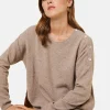 Montagut Loose-fit buttoned cashmere round-neck sweater - Acene