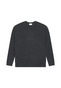 Montagut Loose-fit buttoned cashmere round-neck sweater - Acene