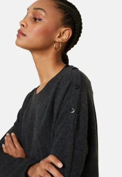 Montagut Loose-fit buttoned cashmere round-neck sweater - Acene