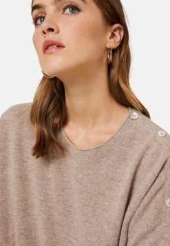 Montagut Loose-fit buttoned cashmere round-neck sweater - Acene
