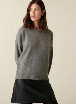 Montagut Loose-fit recycled cashmere sweater with pockets - Davina