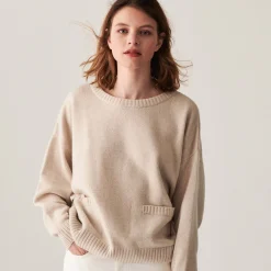 Montagut Loose-fit recycled cashmere sweater with pockets - Davina