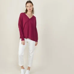 Montagut Loose-fit slub linen V-neck T-shirt - Beja