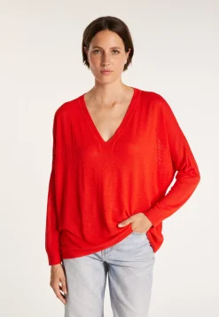 Montagut Loose-fit slub linen V-neck T-shirt - Beja