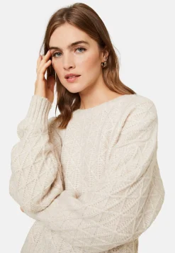 Montagut Loose-fit sweater with dots in cocoon wool - Gassia