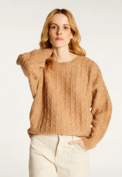 Montagut Loose-fit sweater with dots in cocoon wool - Gassia