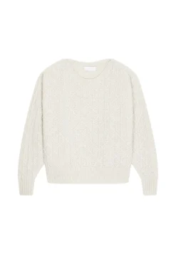 Montagut Loose-fit sweater with dots in cocoon wool - Gassia