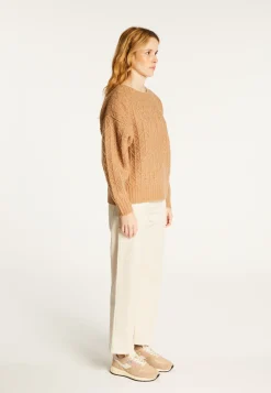Montagut Loose-fit sweater with dots in cocoon wool - Gassia