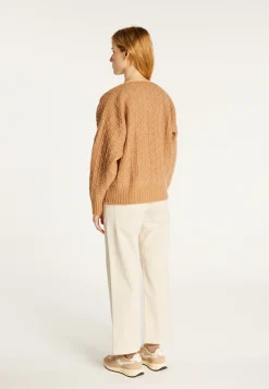 Montagut Loose-fit sweater with dots in cocoon wool - Gassia