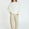 Montagut Loose-fitting high-neck wool blend sweater - Caly
