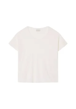 Montagut Loose-fitting round-neck flamed linen T-shirt - Pavot