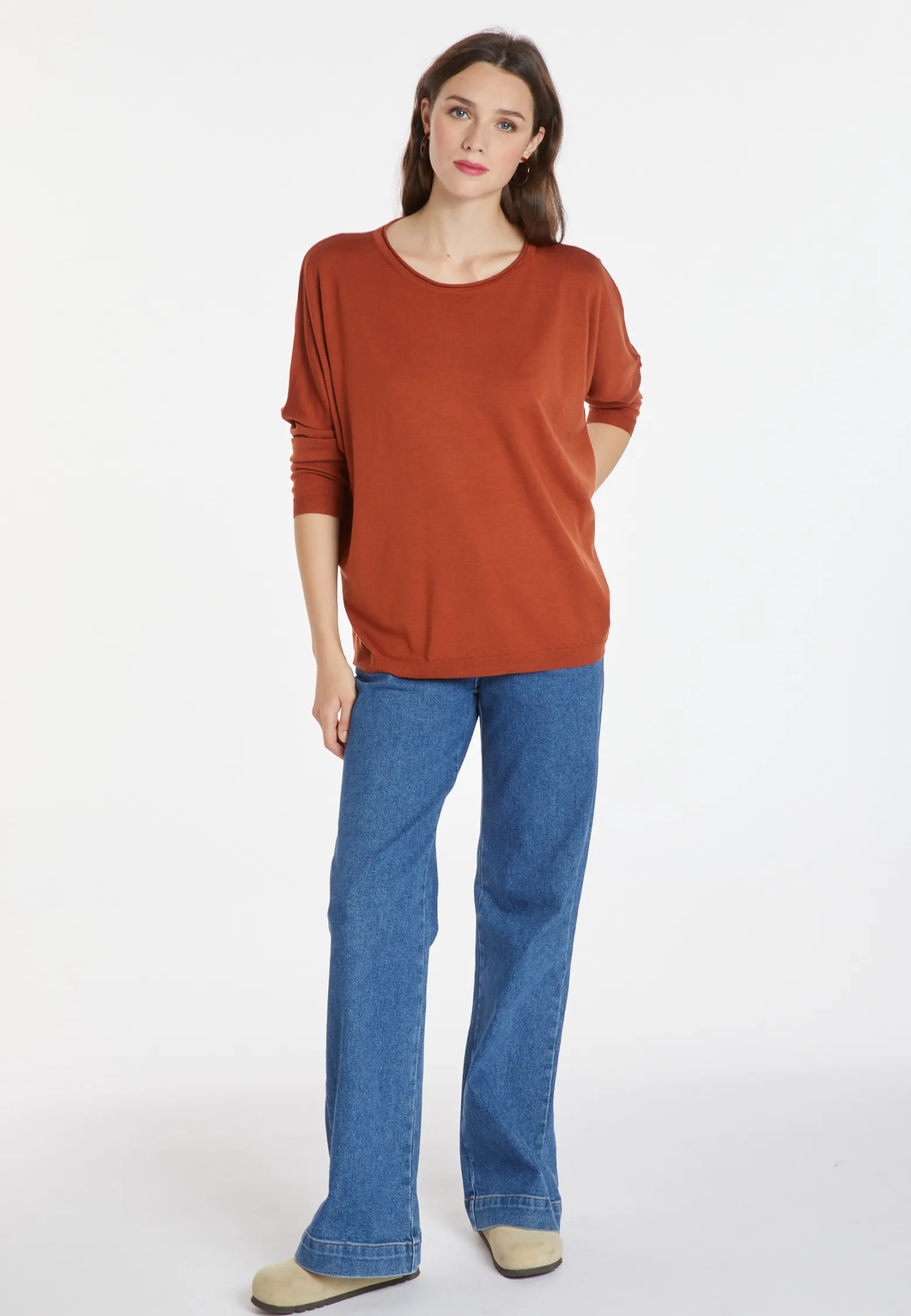 Montagut Loose-fitting round-neck sweater in merino wool - Azel
