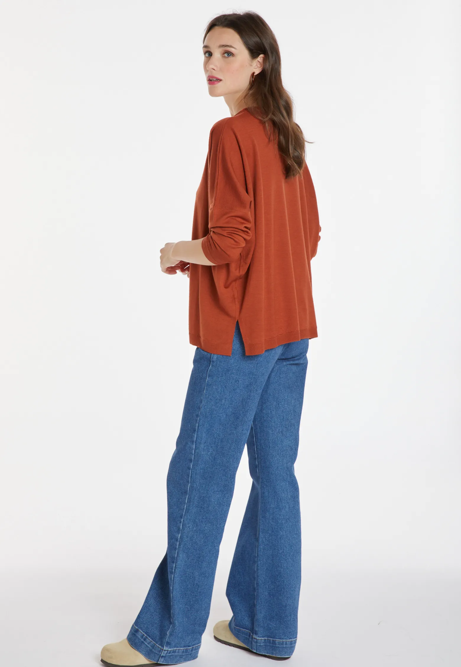 Montagut Loose-fitting round-neck sweater in merino wool - Azel