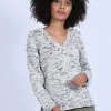 Montagut Marled V-neck jumper - Promesse