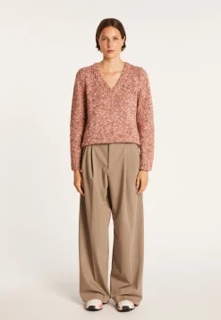 Montagut Marled V-neck jumper - Promesse
