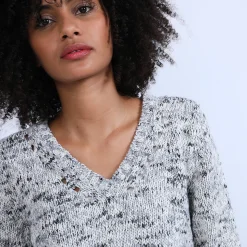 Montagut Marled V-neck jumper - Promesse