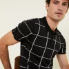 Montagut Men's Polo Shirt Fil Lumière - Marin