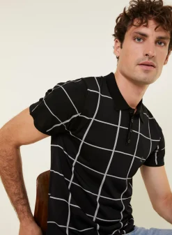 Montagut Men's Polo Shirt Fil Lumière - Marin