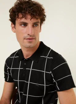 Montagut Men's Polo Shirt Fil Lumière - Marin