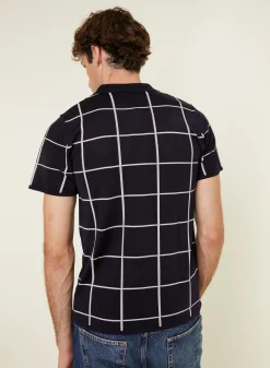 Montagut Men's Polo Shirt Fil Lumière - Marin