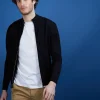 Montagut Men's zip-up merino wool cardigan - Estian