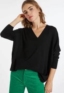 Montagut Merino wool bat-sleeve sweater - Boxe