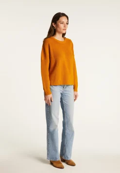 Montagut Merino wool round neck buttoned shoulder sweater - Gao