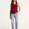 Montagut Merino wool round-neck jersey stitch tank top - Antenia