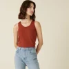 Montagut Merino wool round-neck jersey stitch tank top - Antenia