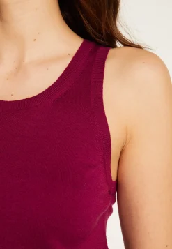 Montagut Merino wool round-neck jersey stitch tank top - Antenia