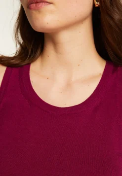 Montagut Merino wool round-neck jersey stitch tank top - Antenia