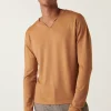 Montagut Merino wool sweater with Tunisian collar with logo - Etan