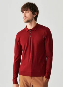 Montagut Merino wool sweater with polo collar with logo - Eni