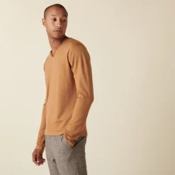 Montagut Merino wool sweater with Tunisian collar with logo - Etan