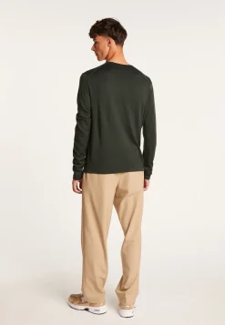 Montagut Merino wool sweater with Tunisian collar with logo - Etan