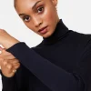 Montagut Merino wool turtleneck sweater with slits - Amy