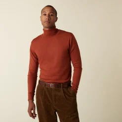 Montagut Merino wool turtleneck sweater with logo - Enzo