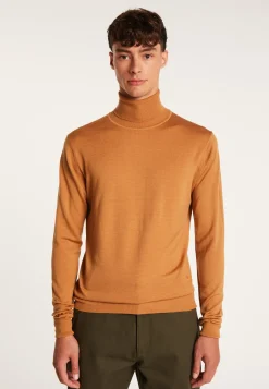 Montagut Merino wool turtleneck sweater with logo - Enzo