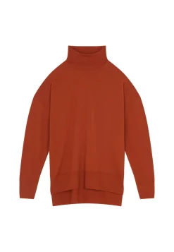 Montagut Merino wool turtleneck sweater with slits - Amy
