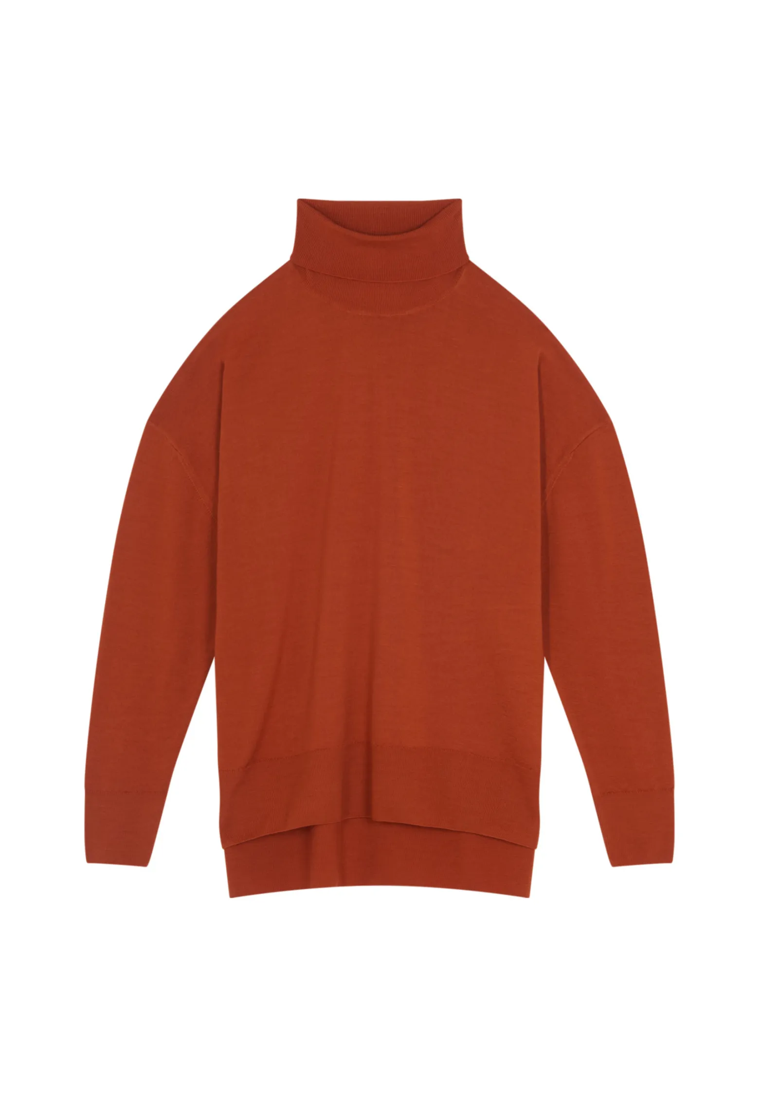 Montagut Merino wool turtleneck sweater with slits - Amy