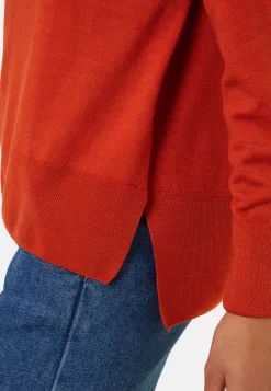 Montagut Merino wool turtleneck sweater with slits - Amy