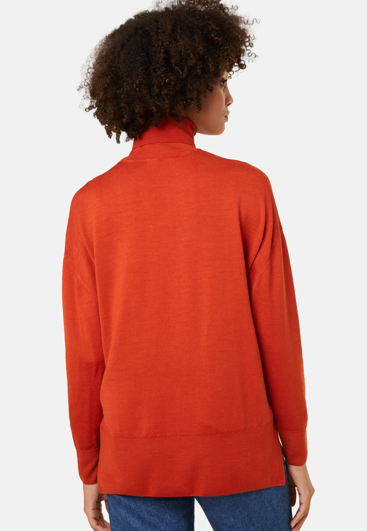 Montagut Merino wool turtleneck sweater with slits - Amy