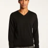 Montagut Merino Wool V-Neck Sweater - Elmo