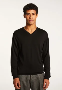 Montagut Merino Wool V-Neck Sweater - Elmo