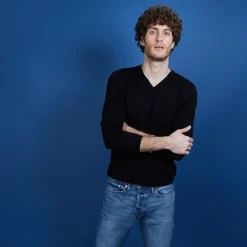 Montagut Merino wool V-neck sweater - Elmo
