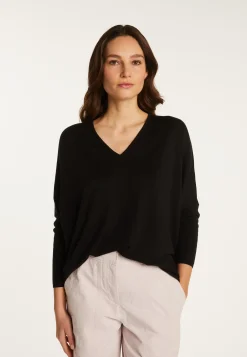 Montagut Merino wool V-neck sweater - Boxe